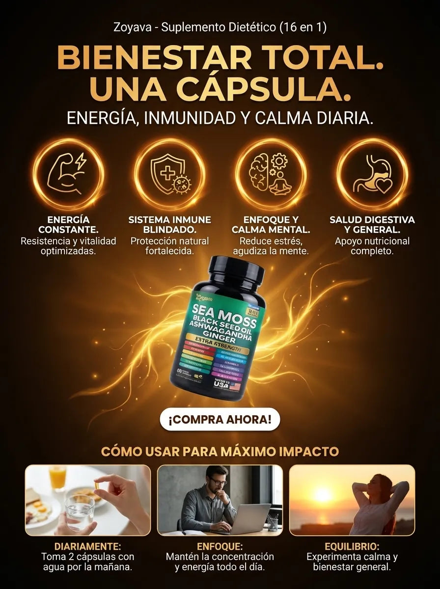 Sea Moss Complex 🌊  Energía, Inmunidad y Bienestar Diario