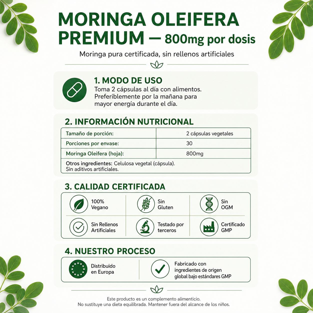 Moringa Premium 🌿 | Energía Natural y Bienestar Diario